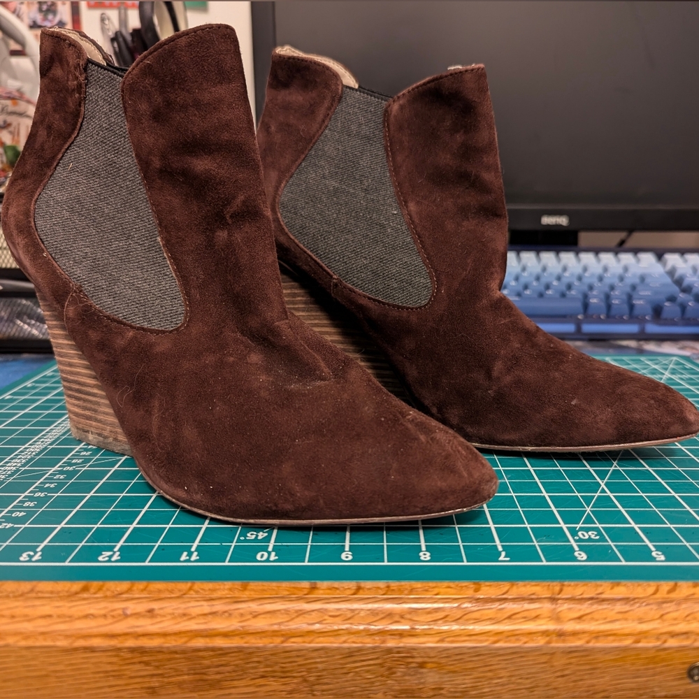 Brown Heel Booties 7.5